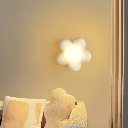 Pink White Flower Wall Sconce