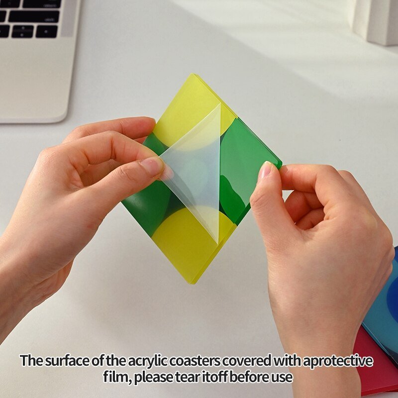 Acrylic Geometric Pattern Coasters - DIVINE DESIGN