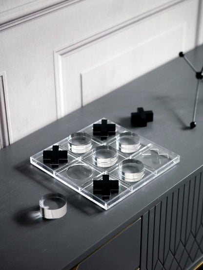 Acrylic Metal Decorative Tic-Tac-Toe Set - DIVINE DESIGN