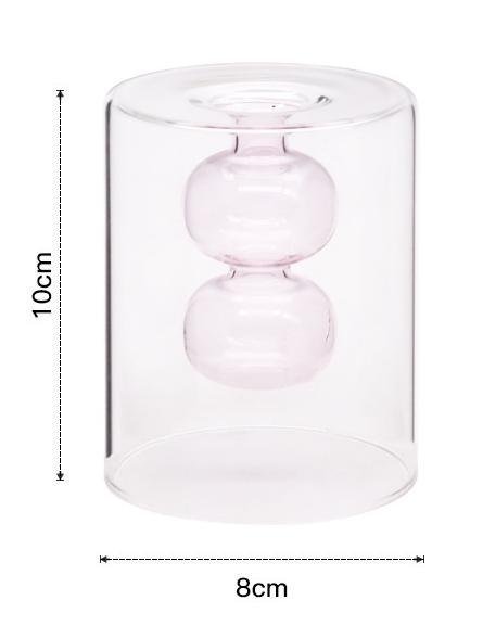 Aella Decorative Colored Flower & Candle Vase - DIVINE DESIGN