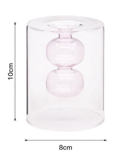 Aella Decorative Colored Flower & Candle Vase - DIVINE DESIGN