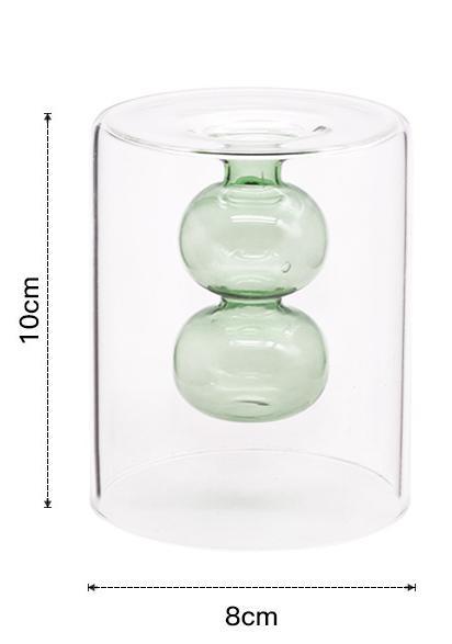Aella Decorative Colored Flower & Candle Vase - DIVINE DESIGN
