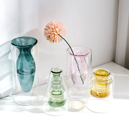 Alura Colored Minimalist Glass Vase - DIVINE DESIGN