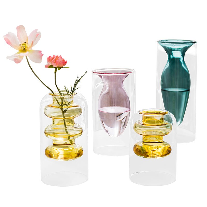 Alura Colored Minimalist Glass Vase - DIVINE DESIGN