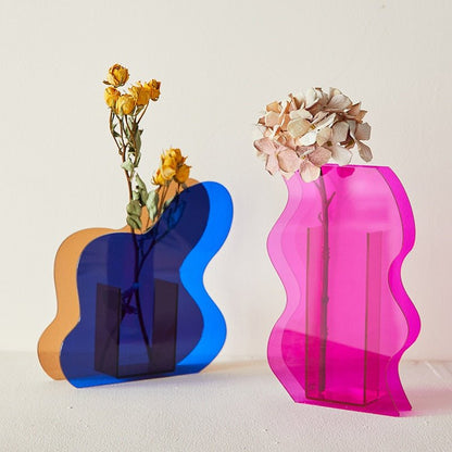 Archie Acrylic Decorative Flower Vase - DIVINE DESIGN