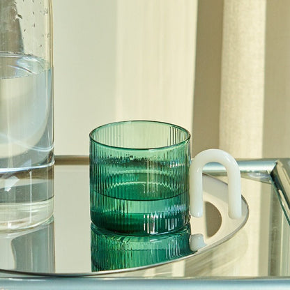 Biggs Rippled Colored Glass Mug - DIVINE DESIGN