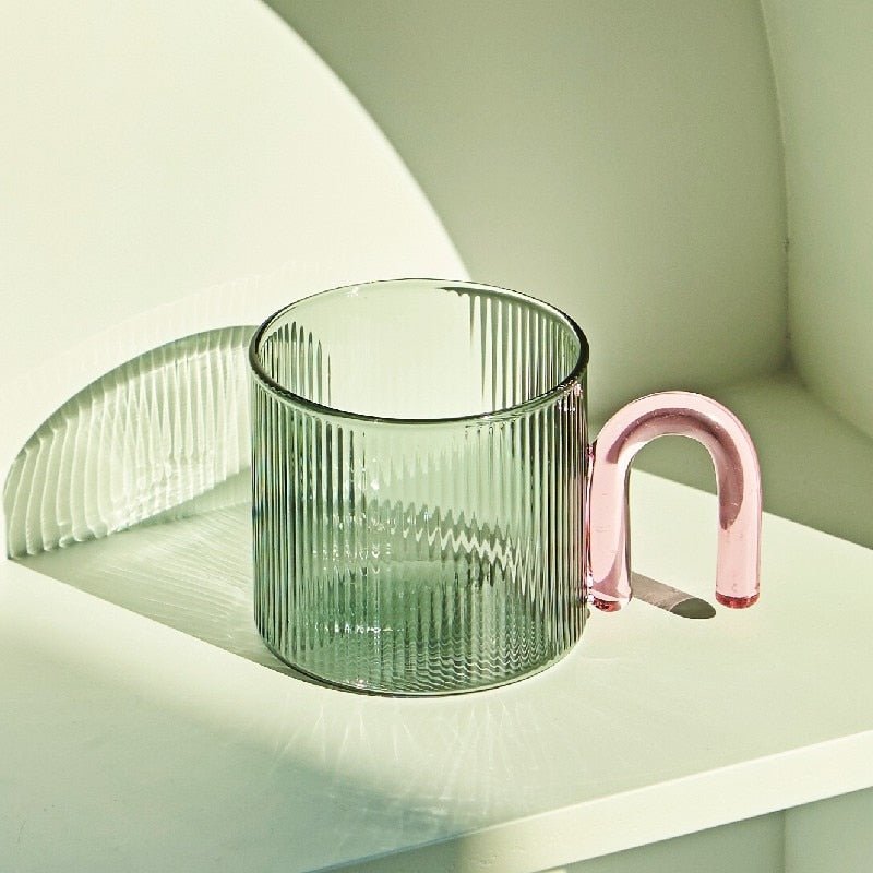 Biggs Rippled Colored Glass Mug - DIVINE DESIGN