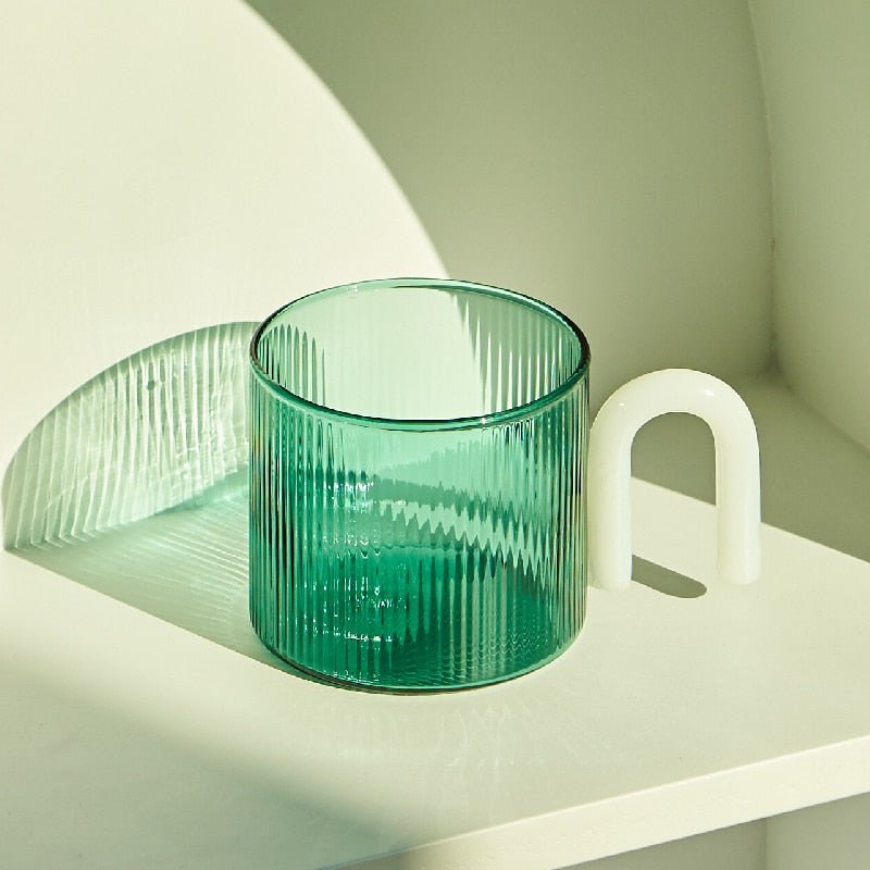 Biggs Rippled Colored Glass Mug - DIVINE DESIGN