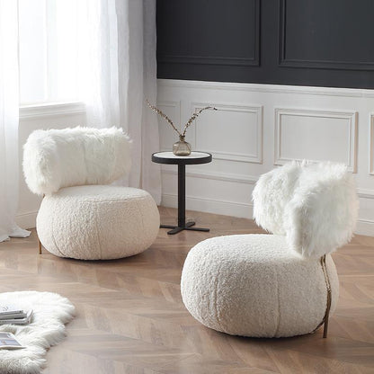 Bouclé Velvet Accent Chair - DIVINE DESIGN