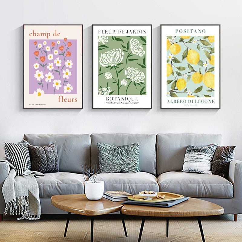 Canvas Flower Hanging Posters - DIVINE DESIGN