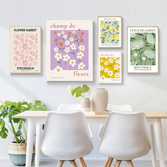 Canvas Flower Hanging Posters - DIVINE DESIGN