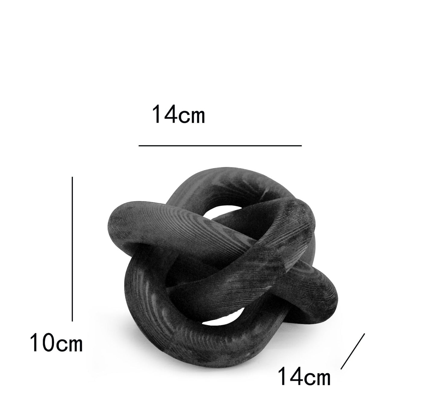 Carbon Wood Intertwined Rings Sculpture - DIVINE DESIGN