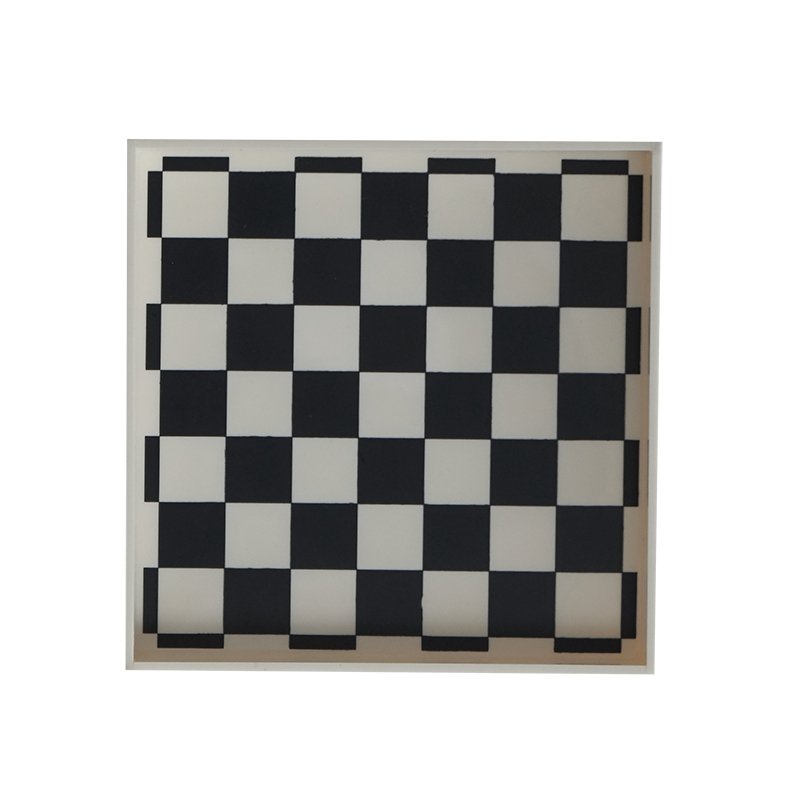 Checkered Acrylic Decorative Tray - DIVINE DESIGN