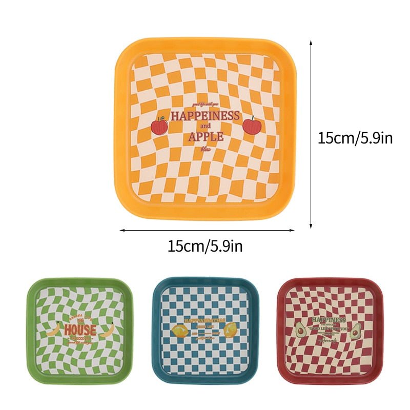 Checkered Decorative Plates - DIVINE DESIGN