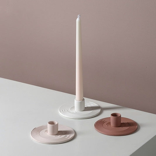 Circa Ceramic Taper Candle Holder - DIVINE DESIGN