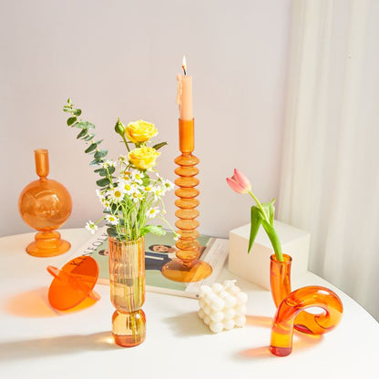 Citrus Glass Candle Holder & Flower Vase - DIVINE DESIGN