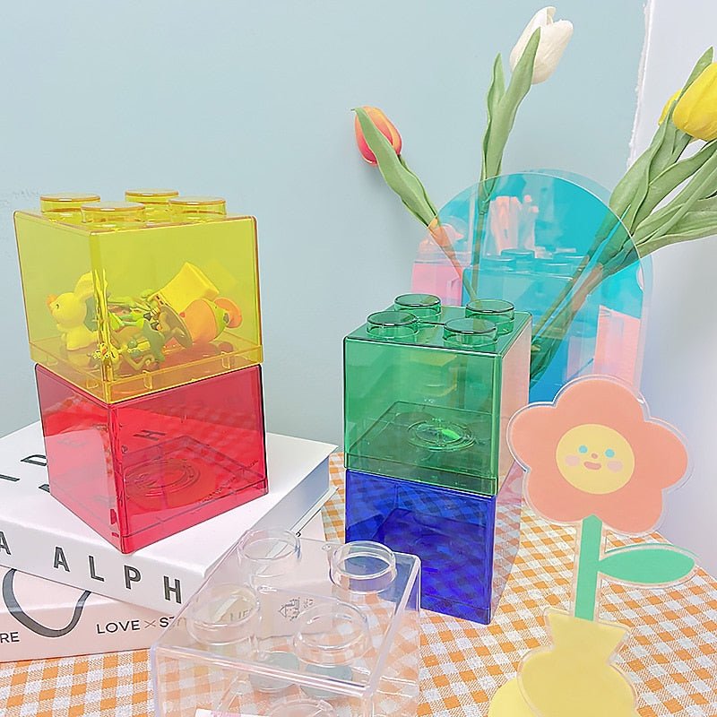 Colorful Acrylic Transparent Block Piggy Bank - DIVINE DESIGN