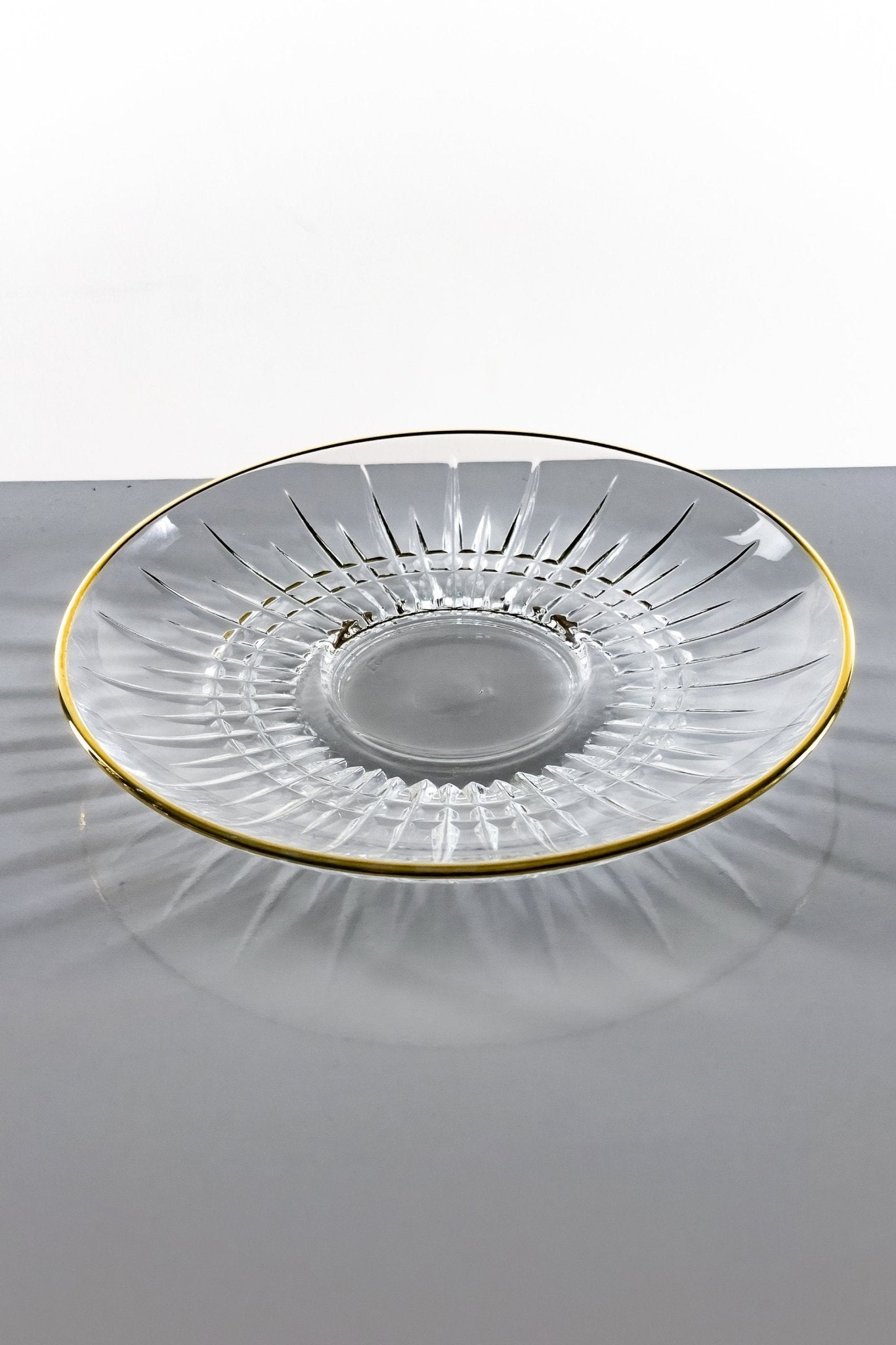 Diamond Vintage Crystal Gold Rimmed Tea Cups - DIVINE DESIGN