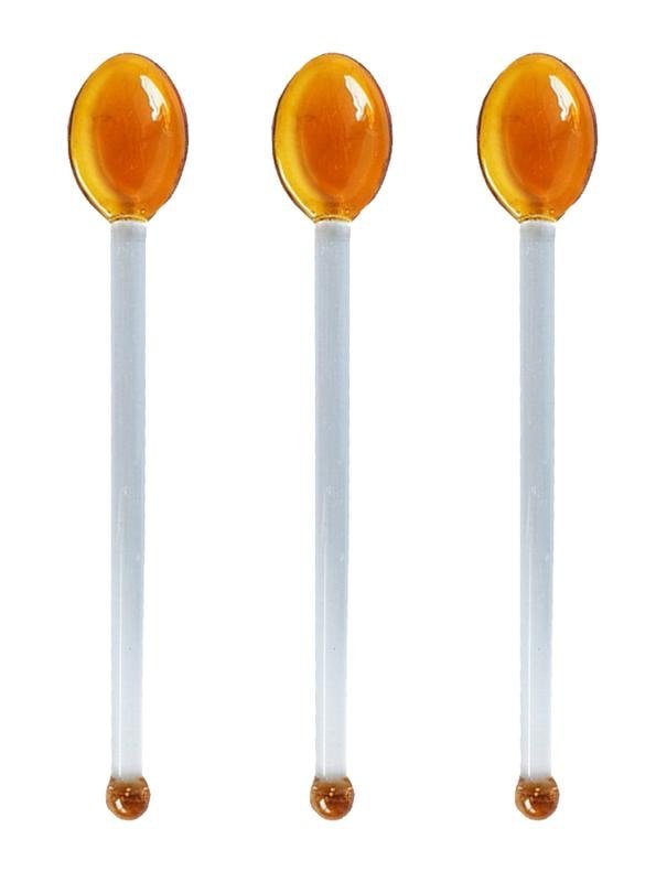 Drip Colored Glass Spoons, Set of 3 - DIVINE DESIGN