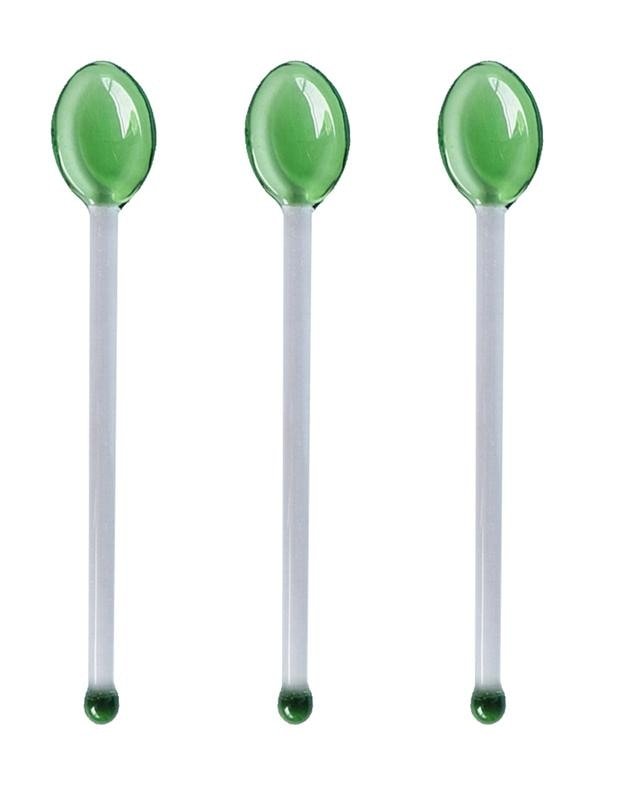 Drip Colored Glass Spoons, Set of 3 - DIVINE DESIGN