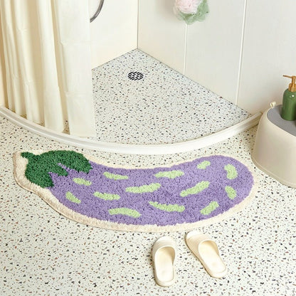 Eggplant Fluffy Bath Rug - DIVINE DESIGN