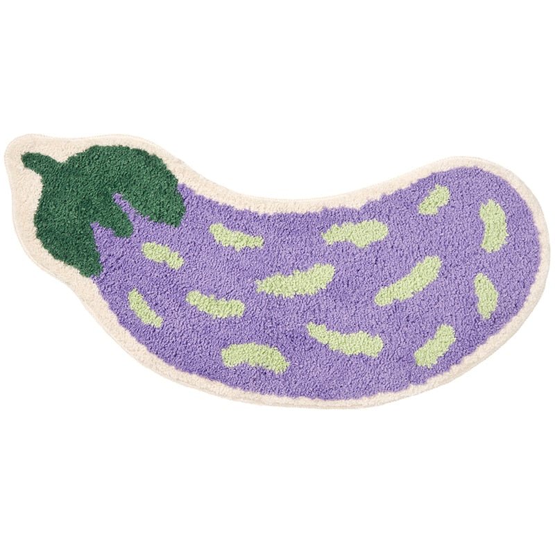 Eggplant Fluffy Bath Rug - DIVINE DESIGN