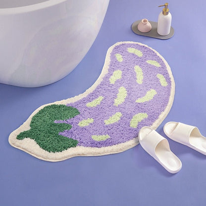 Eggplant Fluffy Bath Rug - DIVINE DESIGN