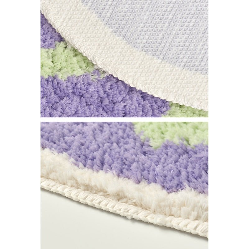 Eggplant Fluffy Bath Rug - DIVINE DESIGN