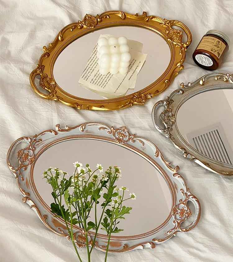 Elise Vintage Decorative Mirror Tray - DIVINE DESIGN