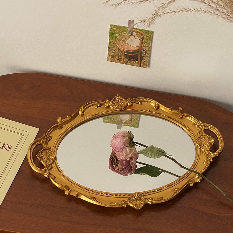 Elise Vintage Decorative Mirror Tray - DIVINE DESIGN