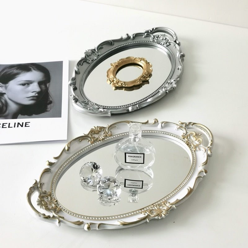 Elise Vintage Decorative Mirror Tray - DIVINE DESIGN