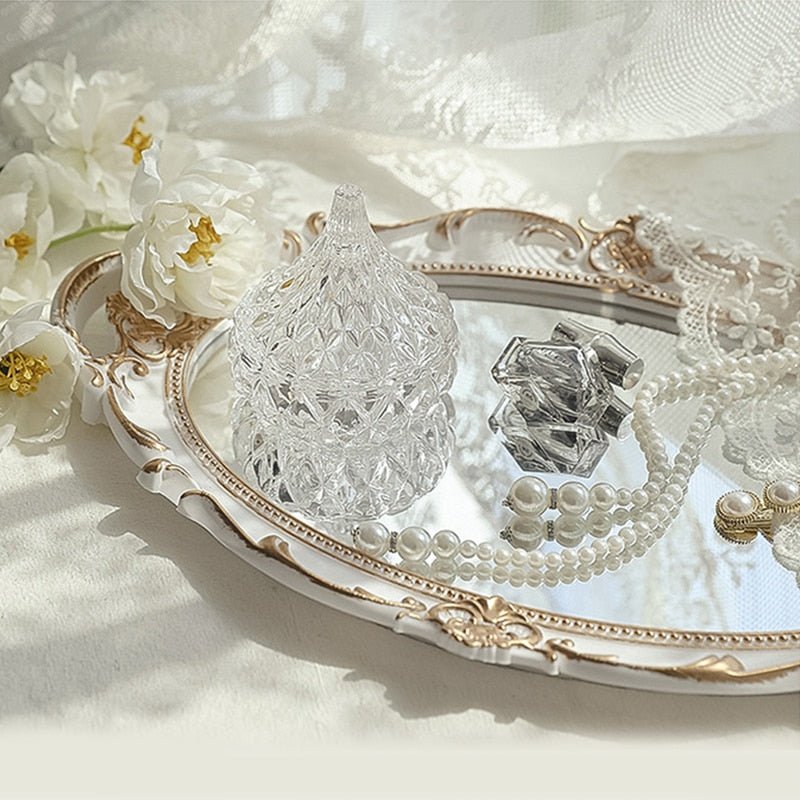 Elise Vintage Decorative Mirror Tray - DIVINE DESIGN