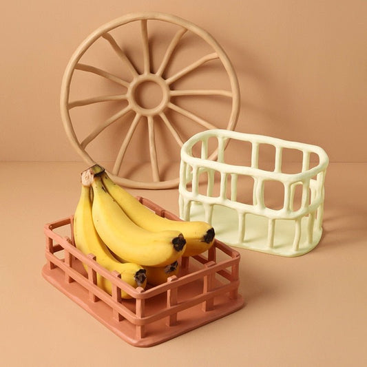 Elk Hollow Resin Decorative Basket - DIVINE DESIGN