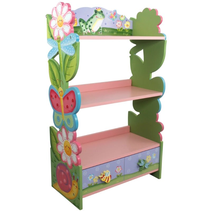 Fantasy Fields Kids Wooden Bookshelf with Storage Drawers, Multicolor - DIVINE DESIGN
