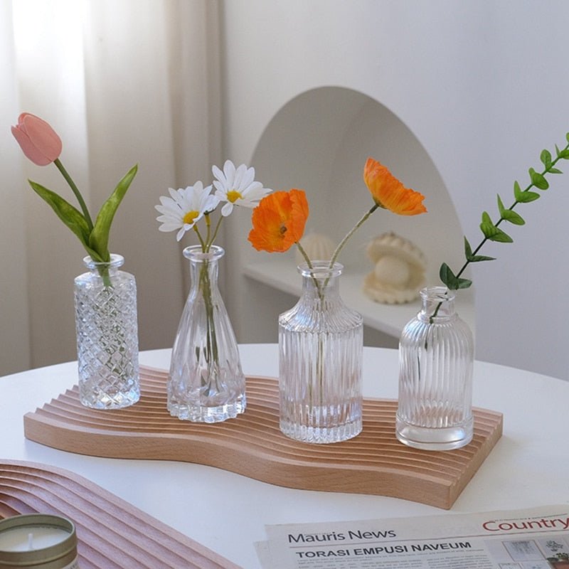 Glass Hydroponic Flower Vases - DIVINE DESIGN