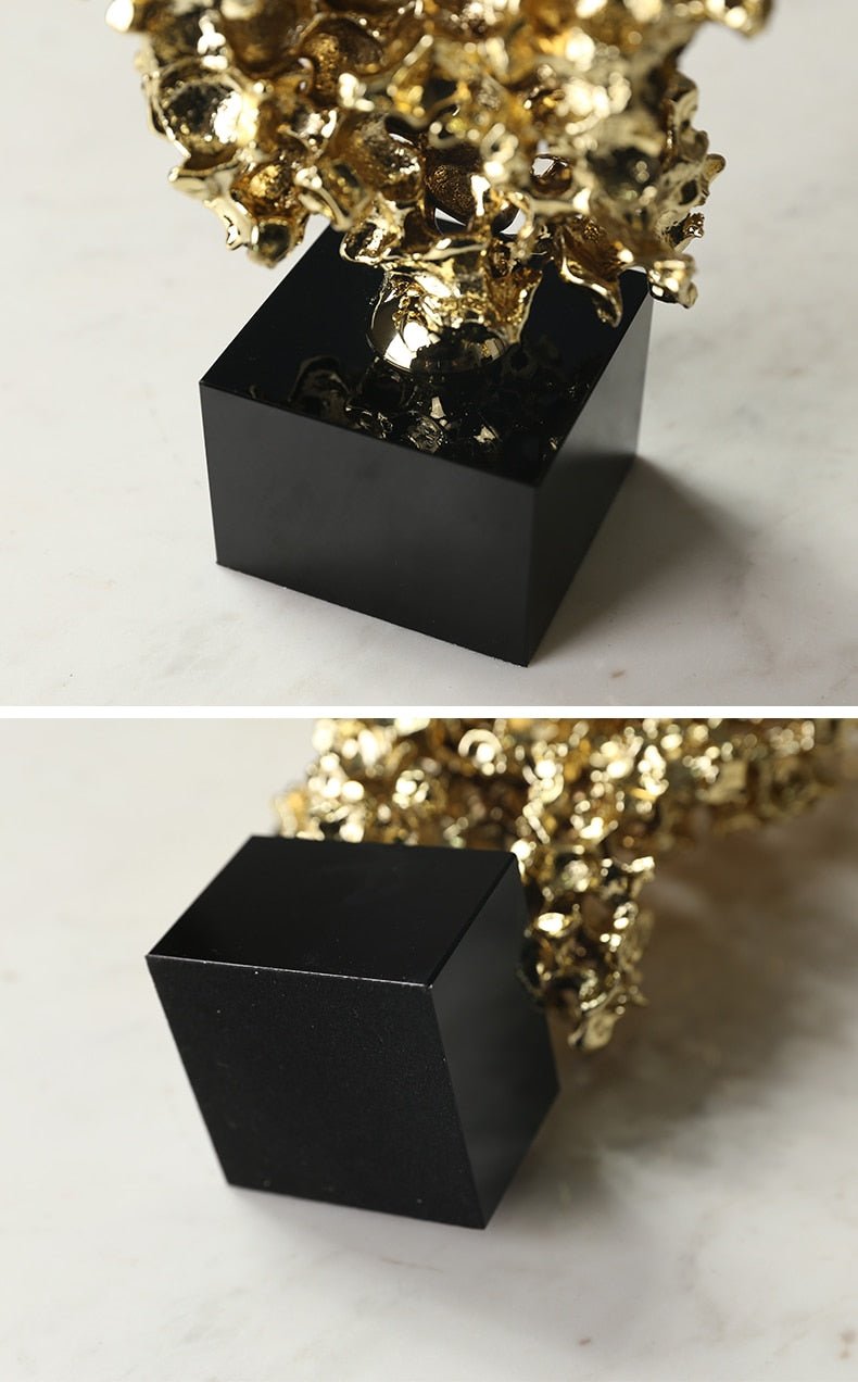 Gold Coral Decorative Statue - DIVINE DESIGN
