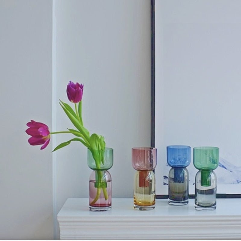 Jumelle Inverted Glass Vase - DIVINE DESIGN