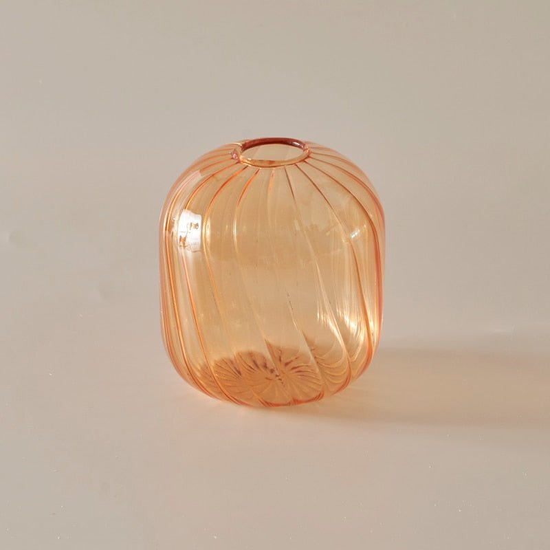 Lilloo Rippled Colored Glass Vase - DIVINE DESIGN