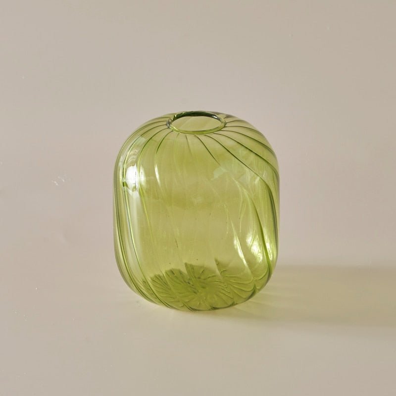 Lilloo Rippled Colored Glass Vase - DIVINE DESIGN