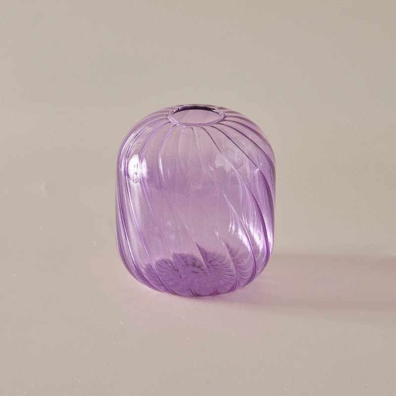 Lilloo Rippled Colored Glass Vase - DIVINE DESIGN