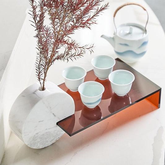 Marble Acrylic Decorative Display Tray - DIVINE DESIGN