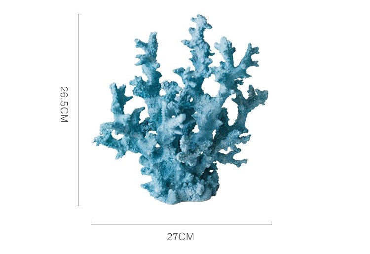 Mediterranean Blue Coral Sculpture - DIVINE DESIGN