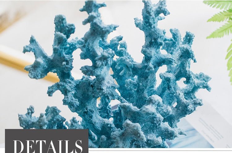 Mediterranean Blue Coral Sculpture - DIVINE DESIGN