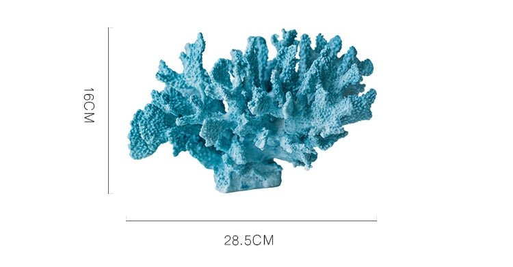 Mediterranean Blue Coral Sculpture - DIVINE DESIGN