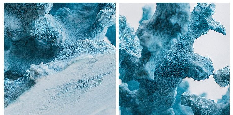 Mediterranean Blue Coral Sculpture - DIVINE DESIGN