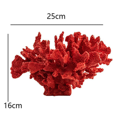 Mediterranean White Red Coral Sculpture - DIVINE DESIGN