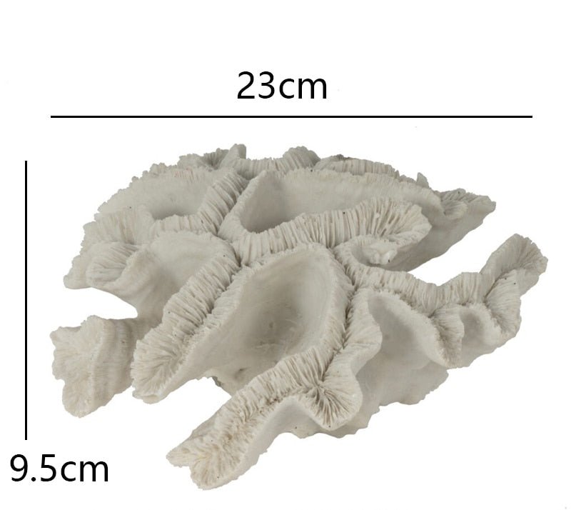 Mediterranean White Red Coral Sculpture - DIVINE DESIGN