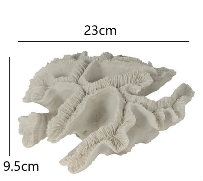 Mediterranean White Red Coral Sculpture - DIVINE DESIGN