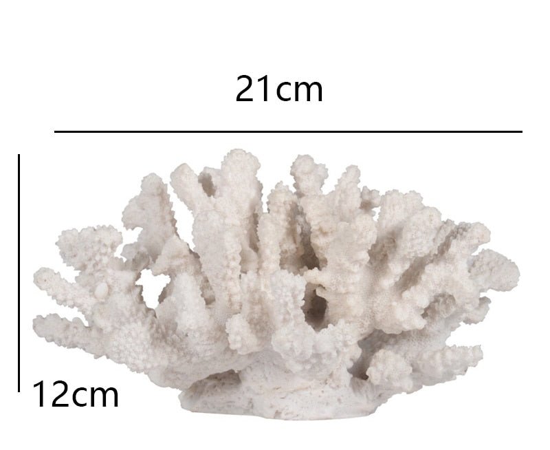 Mediterranean White Red Coral Sculpture - DIVINE DESIGN