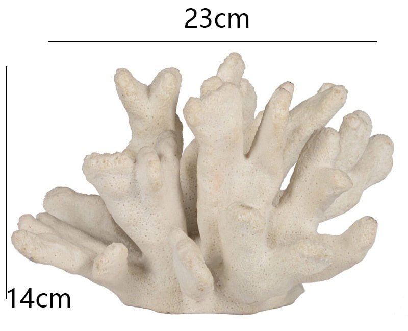Mediterranean White Red Coral Sculpture - DIVINE DESIGN